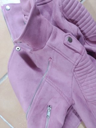 Chaqueta niña piel melocotón Talla 8-9 años