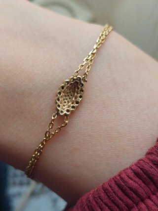 Pulsera oro 18k con circonitas