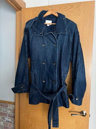 Ofrt!Chaqueta Denim Midi con Cinturón XS/S de zara