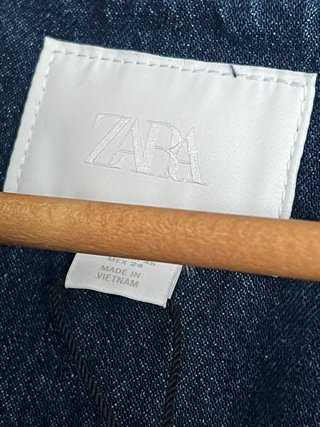 Ofrt!Chaqueta Denim Midi con Cinturón XS/S de zara