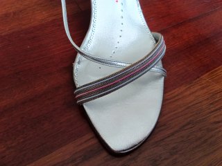 Sandalias Laura Amat plateadas talla 37