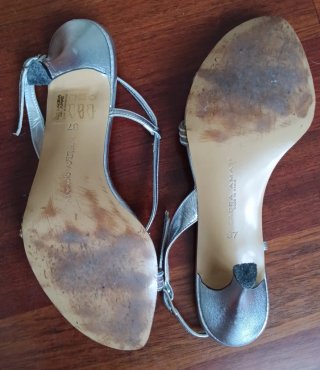 Sandalias Laura Amat plateadas talla 37