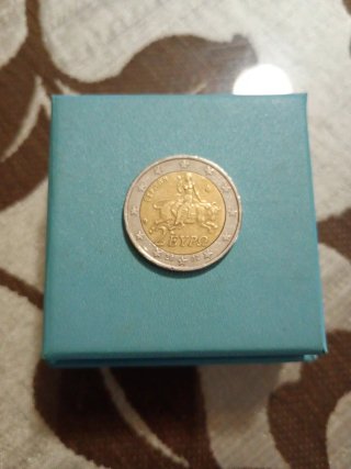 Moneda 2 Euros Grecia Rara S 2002