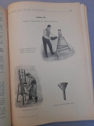 Libro antiguo "El arte de criar gallinas