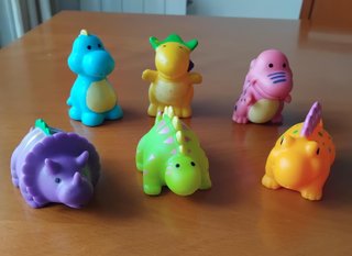 Juguetes de Baño Dinosaurios Goma (Set 9)