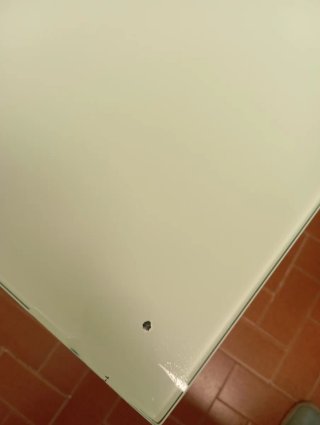 Mesa de comedor cristal y metal