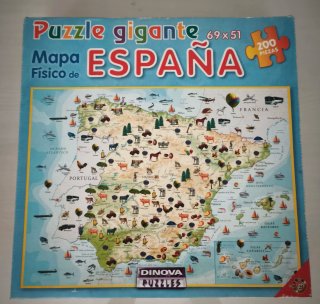Puzzle Mapa Físico de España 200 Piezas