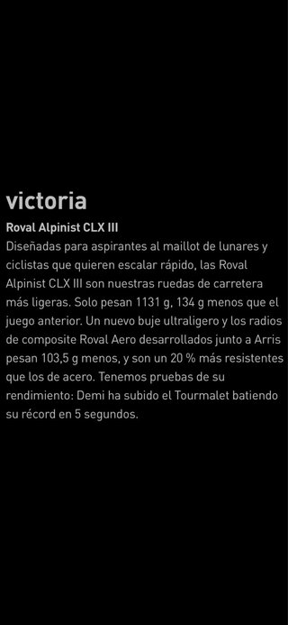 Ruedas Roval Alpinist CLX III