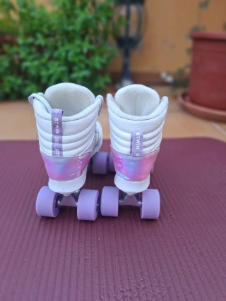 Patines 4 Ruedas Oxelo Quad 100 Lila Retro/Vintage