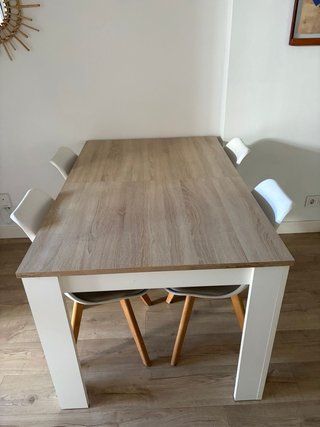Mesa de comedor extensible madera
