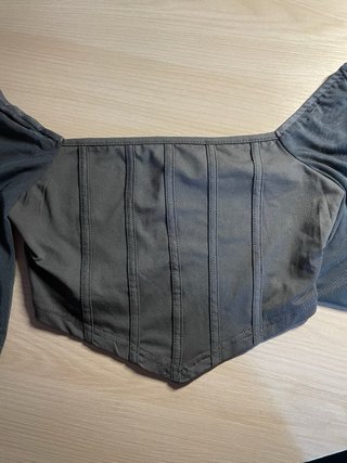Top grigio maniche lunghe