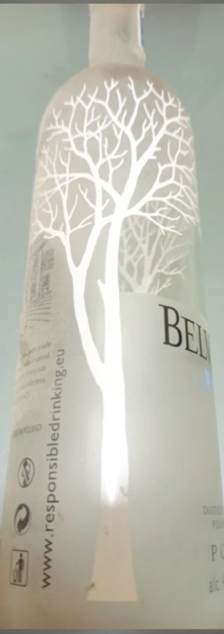 Bottiglia Belvedere Vodka 1L Vetro Satinato Vuota