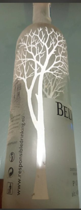 Bottiglia Belvedere Vodka 1L Vetro Satinato Vuota