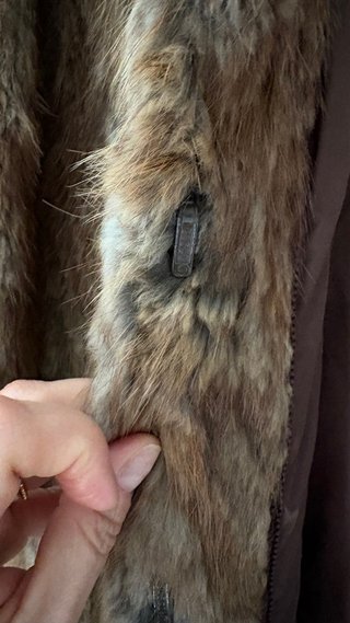 Chaquetón de pelo marrón