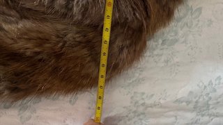 Chaquetón de pelo marrón