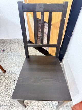 6 Sillas de comedor negras + mesa