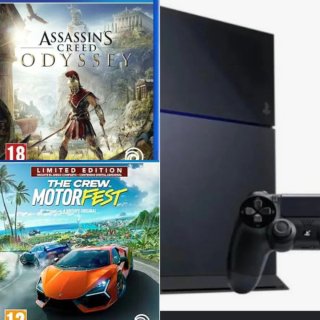 Consola PS4 + 8 Juegos: Assassin's Creed, The Crew