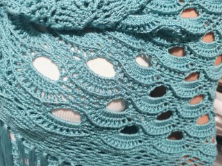 CHAL EXTRA GRANDE Crochet 100% a mano