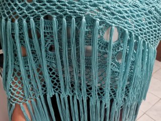 CHAL EXTRA GRANDE Crochet 100% a mano