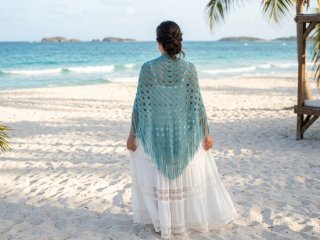 CHAL EXTRA GRANDE Crochet 100% a mano