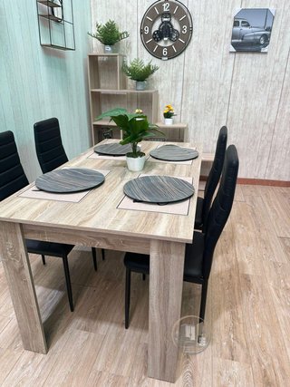 PACK MESA + 4 SILLAS POLIPIEL
