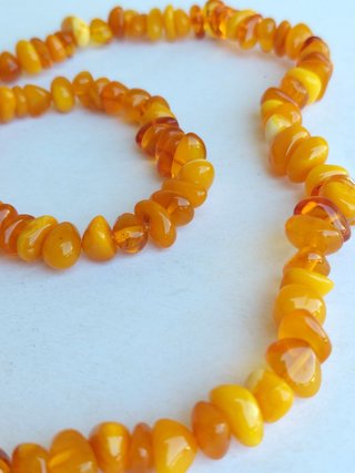 Parure collana bracciale in ambra