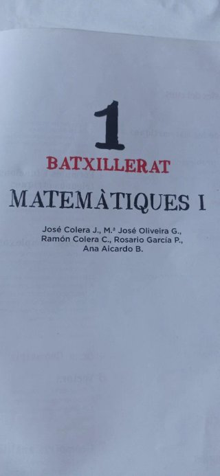 Matemàtiques I.