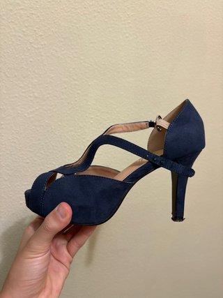 Tacones Jaclin Azul Marino Talla 36