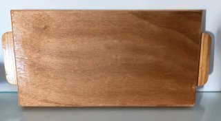 Vassoio in legno decorato con piastrelle
