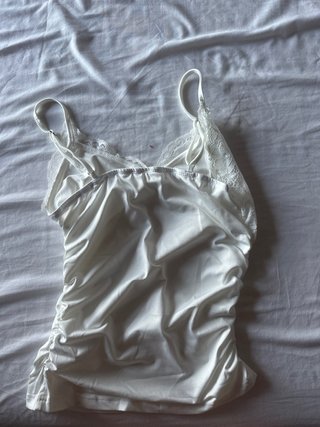 Top encaje blanco Talla universal de la S a la M