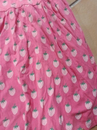 Vestido niña fresas rosa talla 9 años