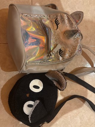 Bolso Unicornio tipo mochila y Gato de hombro