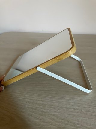 Specchio da tavolo in bambù