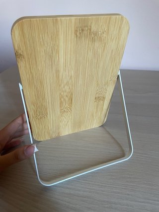 Specchio da tavolo in bambù