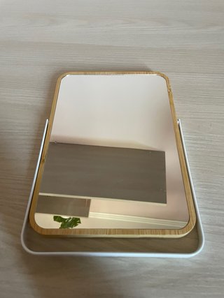 Specchio da tavolo in bambù