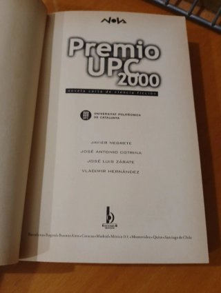 Premio UPC 2000: novela corta de ciencia ficción