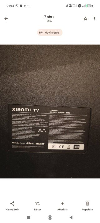 TV Xiaomi 75 Negra