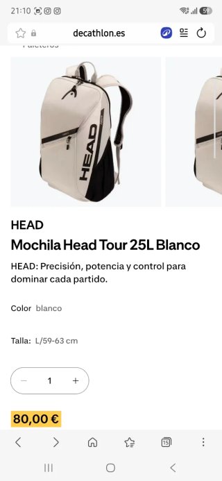 Paletero Head Tour Blanco y Negro