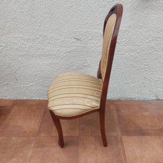 Silla tocador tapizada estilo clásico