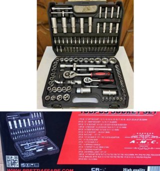 Kit Attrezzi 108 Pezzi Chiavi Bussola AMC