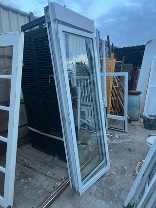 Puerta de cristal blanca 90x 240