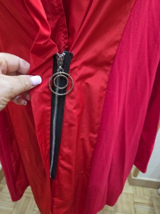 Chaqueta Algodón y Raso Roja Talla 54