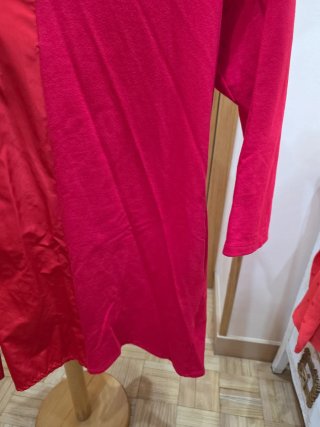 Chaqueta Algodón y Raso Roja Talla 54