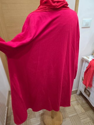 Chaqueta Algodón y Raso Roja Talla 54
