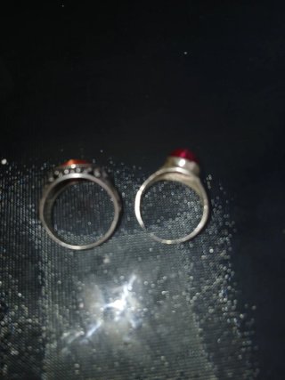 Anillo Plata 925 Hombre Piedra Roja/Naranja