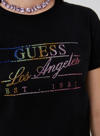 Camiseta Guess Rainbow Negra Talla S