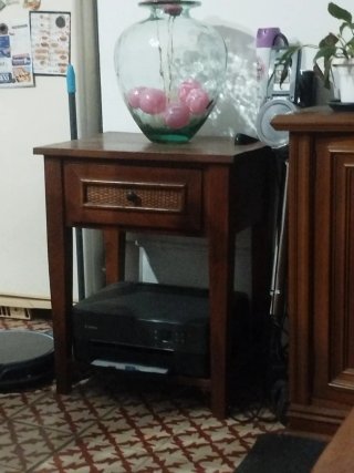 Set di 2 comodini in legno con cassetto