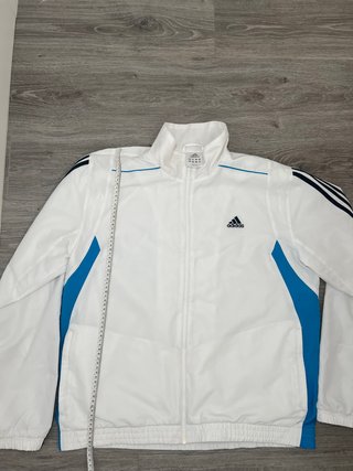 Chaqueta Adidas Blanca 3 Rayas Cremallera Track Ja