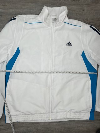 Chaqueta Adidas Blanca 3 Rayas Cremallera Track Ja