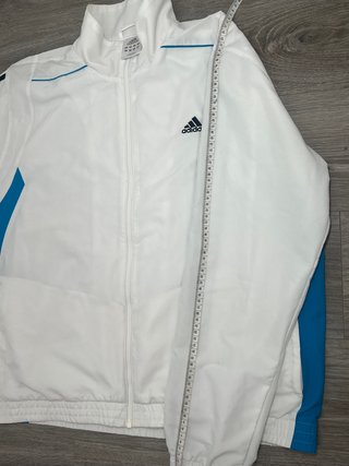 Chaqueta Adidas Blanca 3 Rayas Cremallera Track Ja